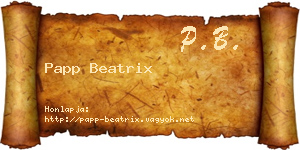 Papp Beatrix névjegykártya
